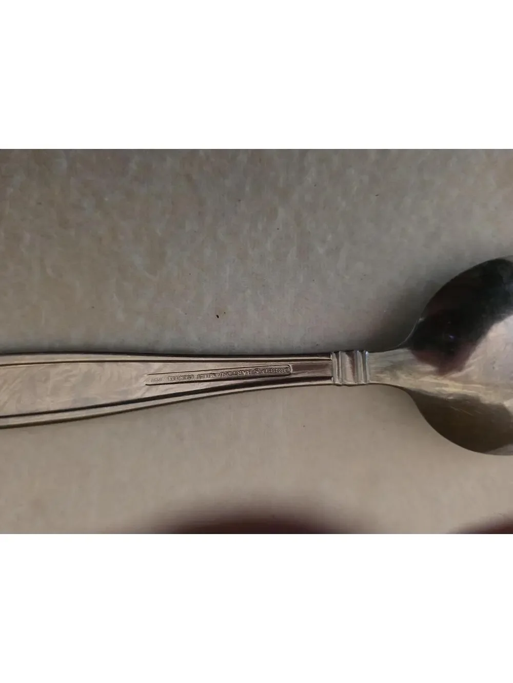 Reed & Barton Celebration Stainless Solid Serving Spoon 8 3/4” Silver Flatware